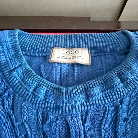 Authentic Coogi Australia Royal Blue Sweater and Skull cap set - Picture 3 of 8